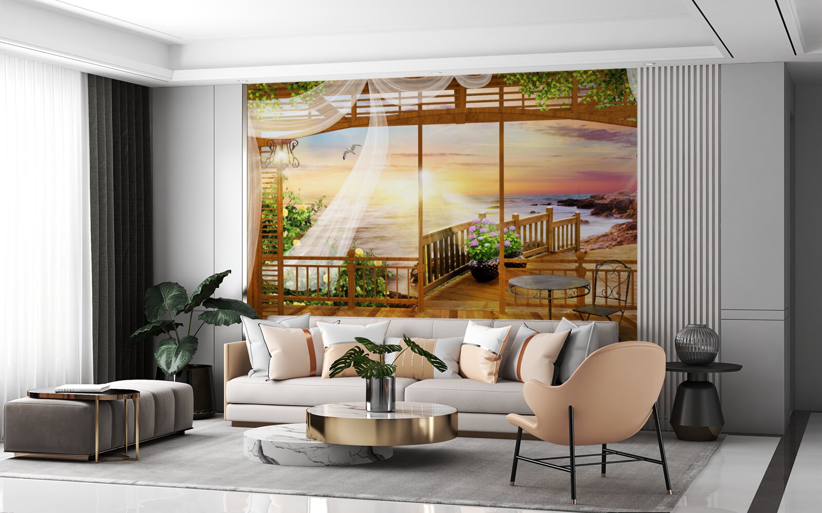 Fototapeta piękny balkon z niesamowitymi widokami