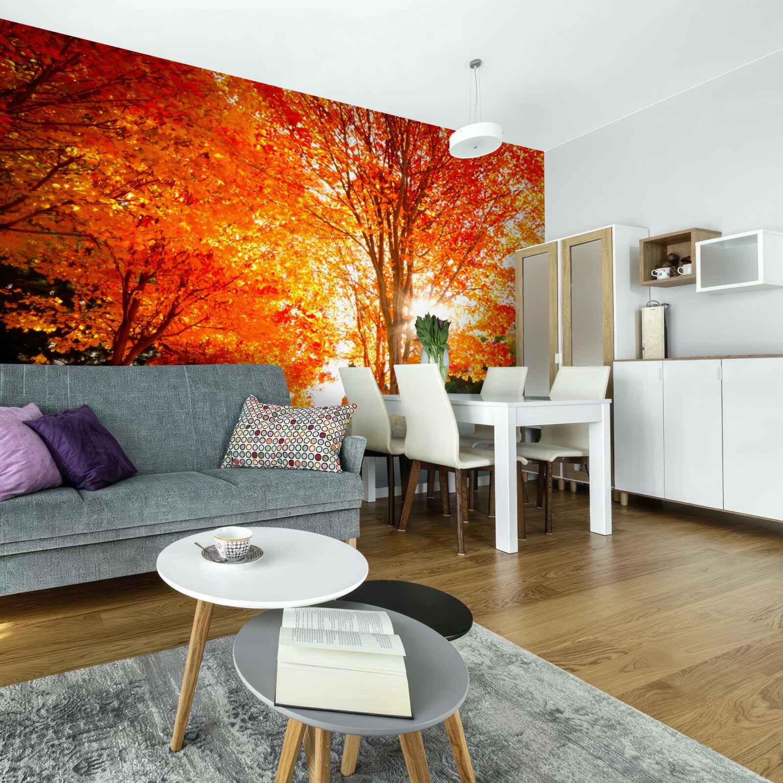Fototapeta las pełen jesiennych barw
