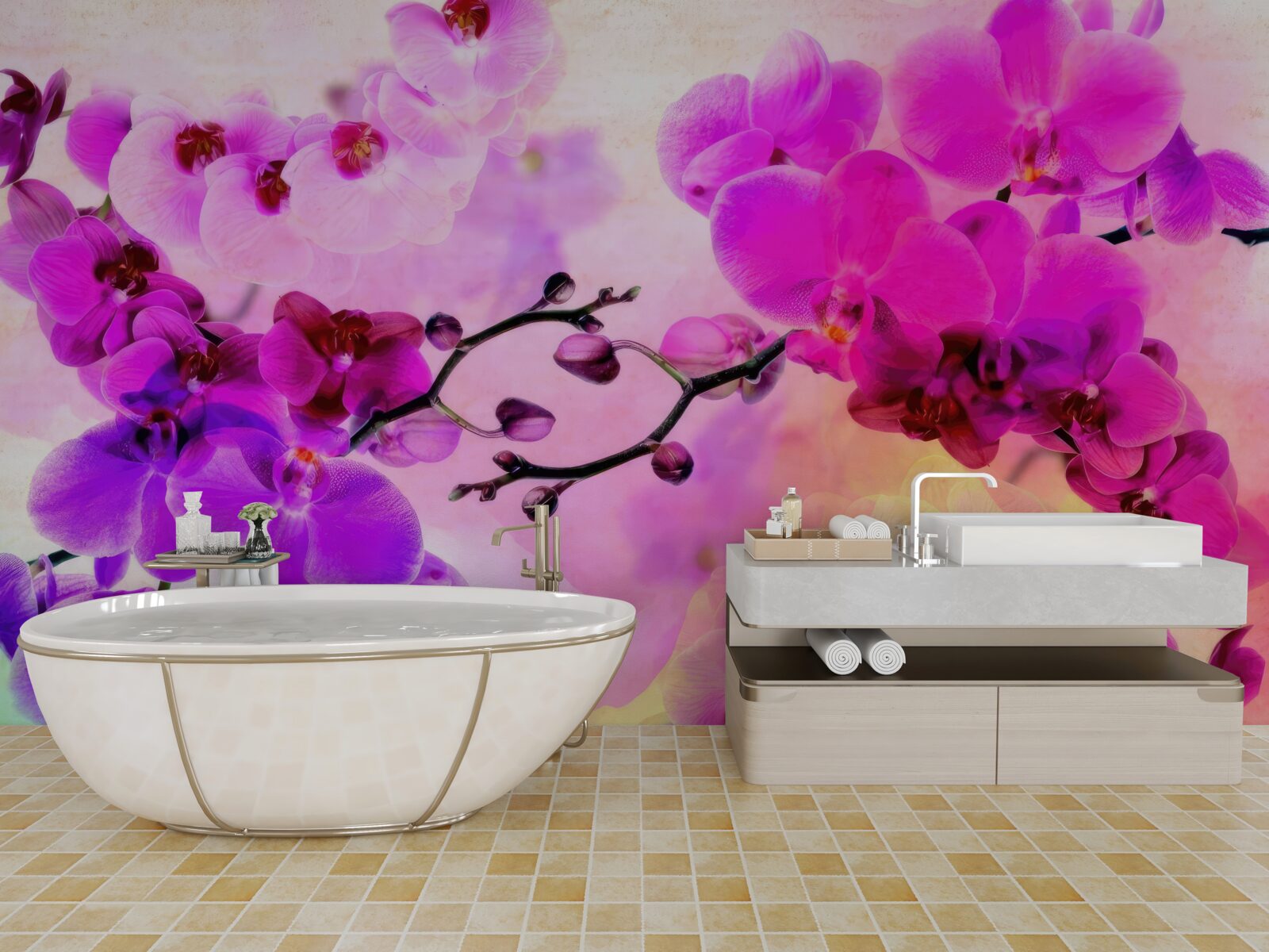 Fototapeta orchidee we wszystkich odcieniach tęczy