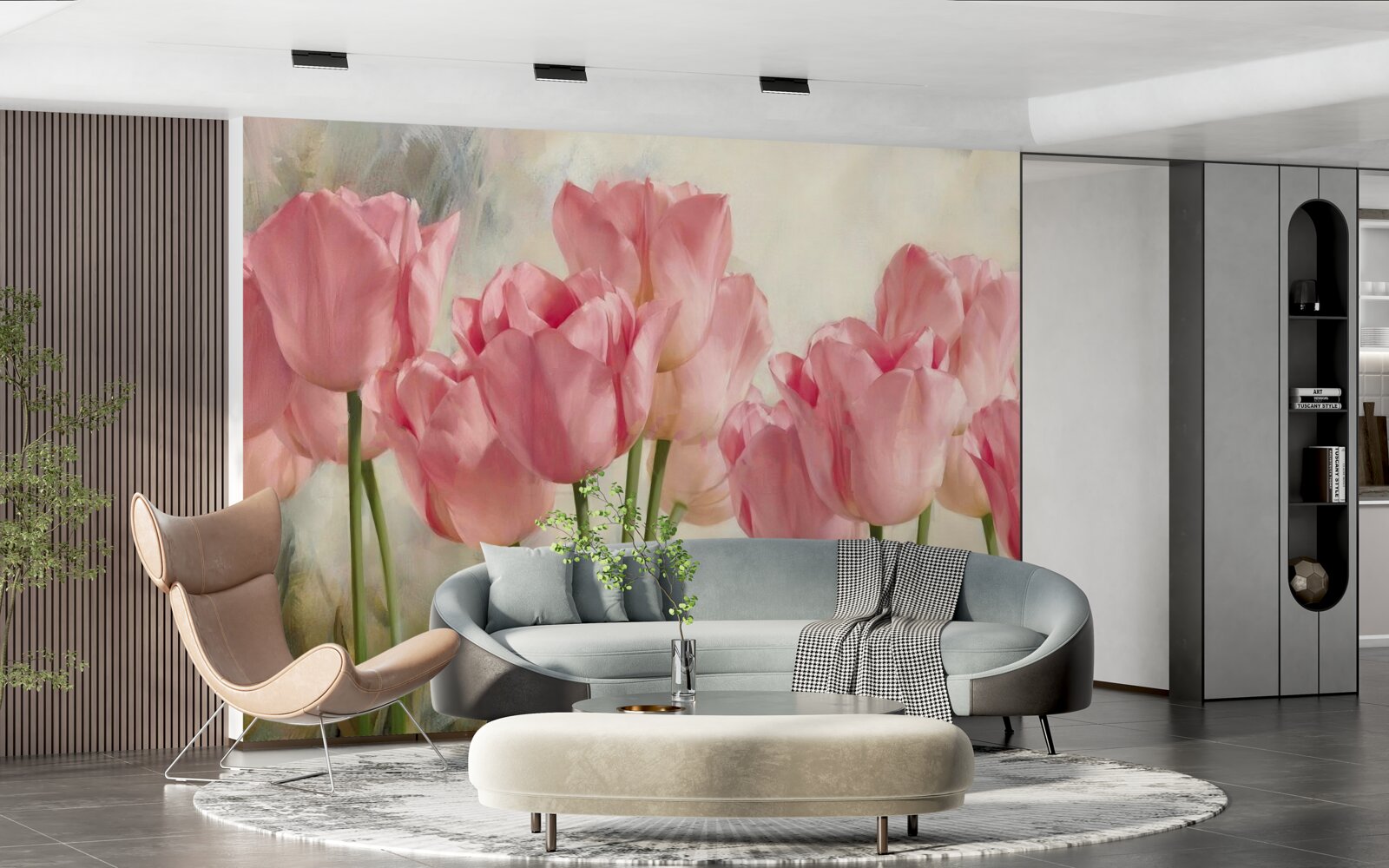 Fototapeta kwitnące różowe tulipany