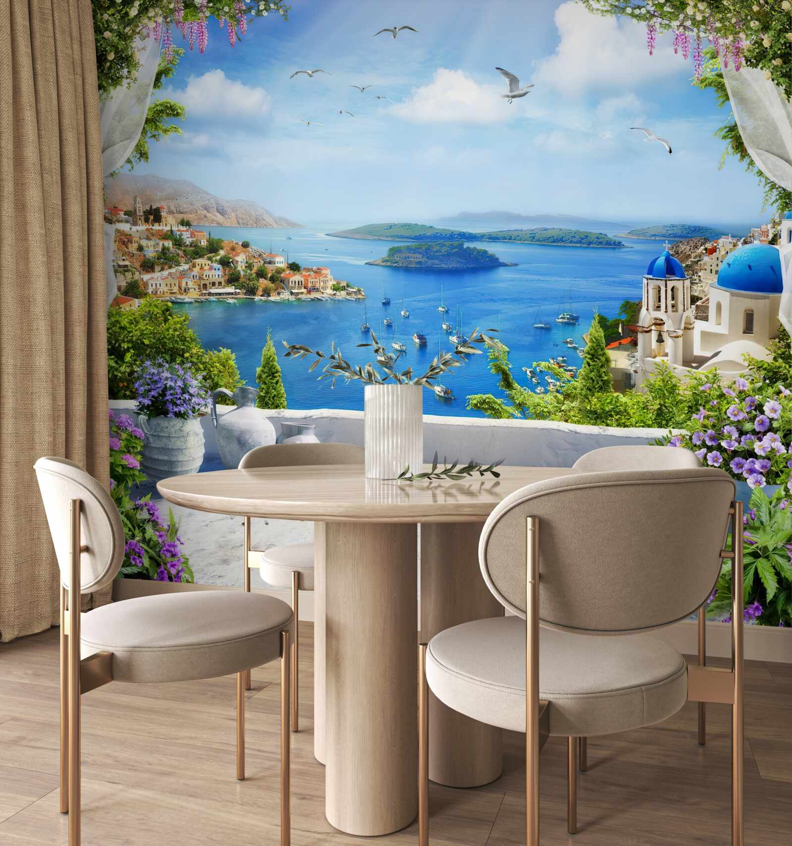 Fototapeta panorama miasta i rzeki