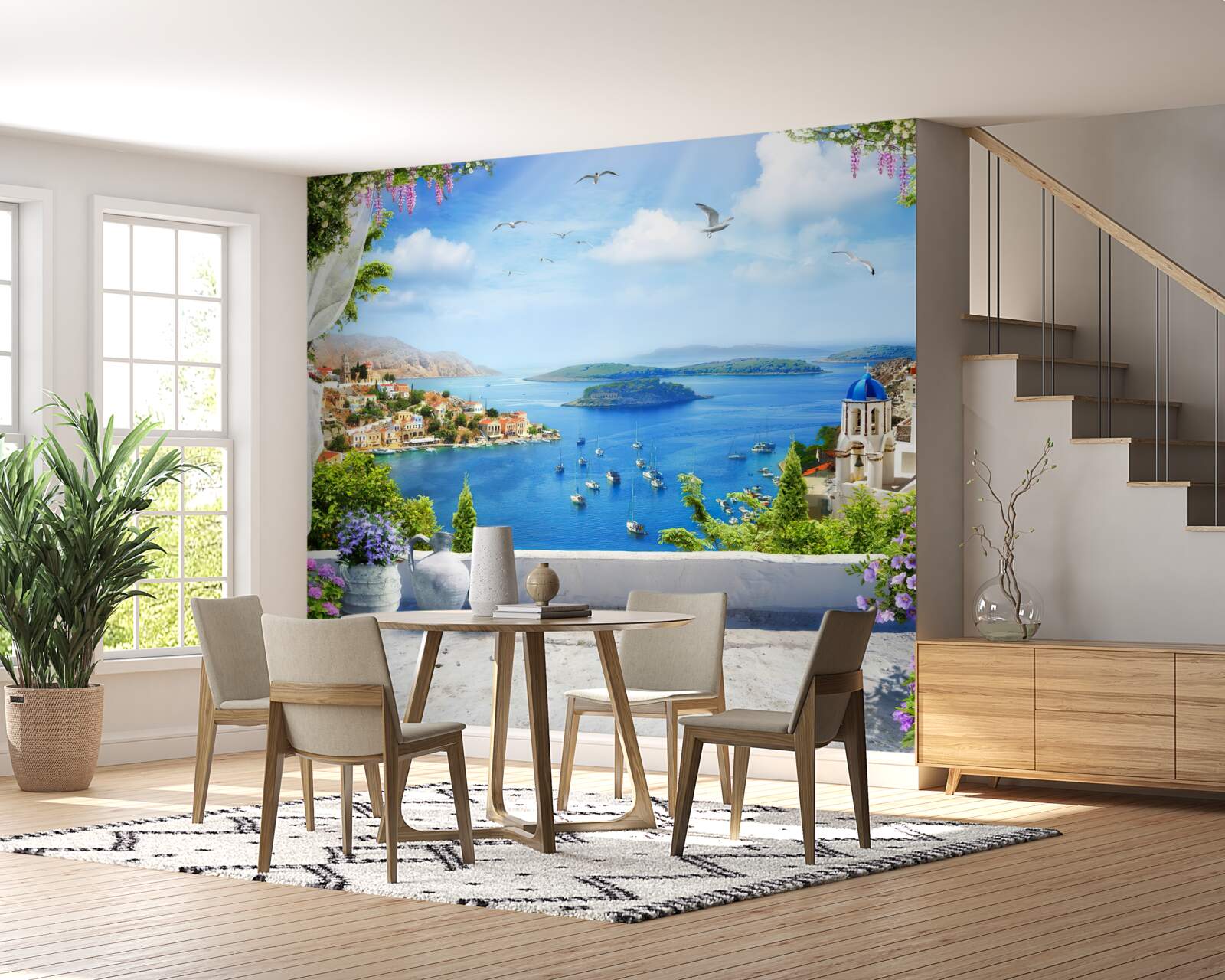 Fototapeta panorama miasta i rzeki