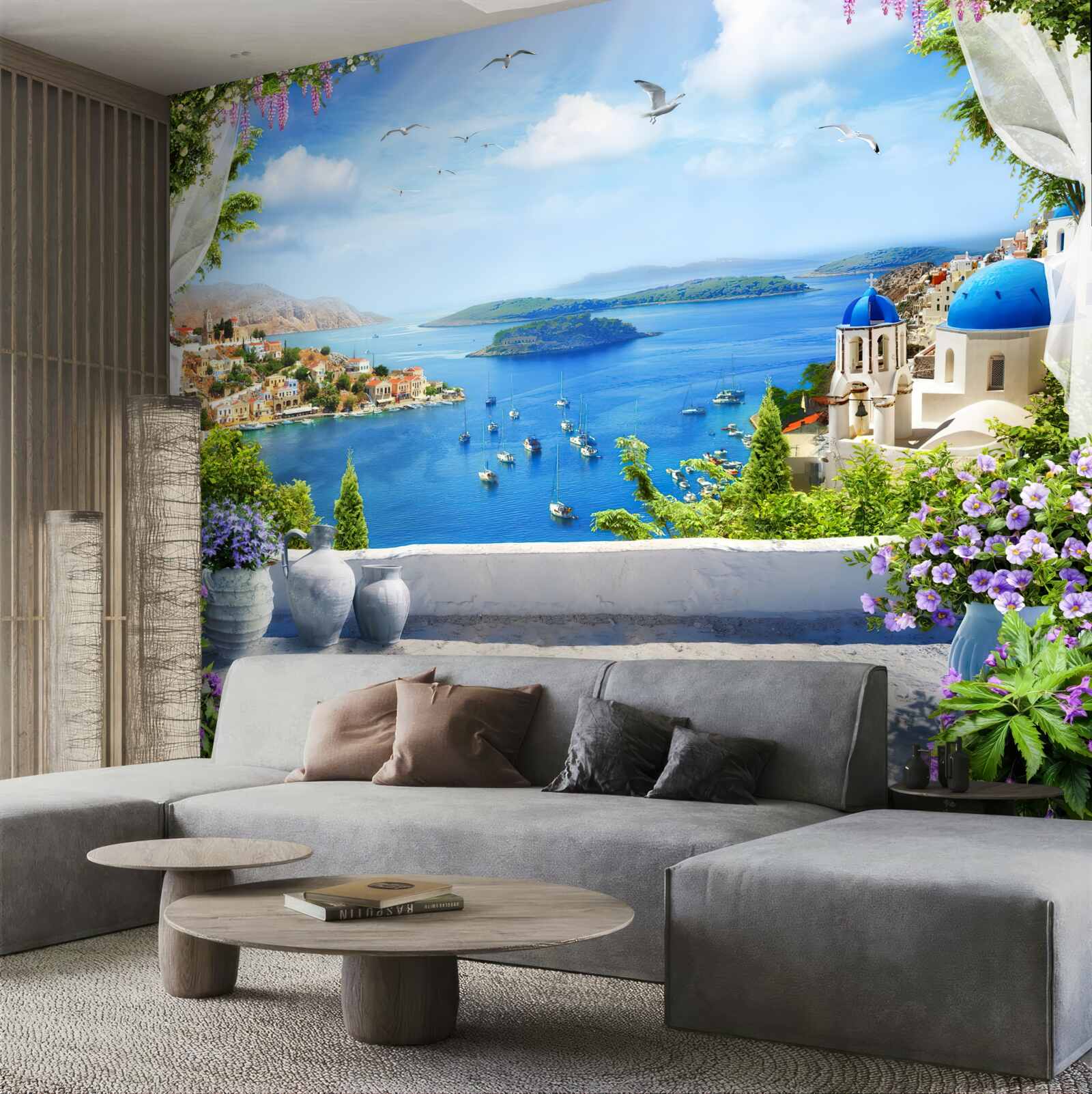 Fototapeta panorama miasta i rzeki
