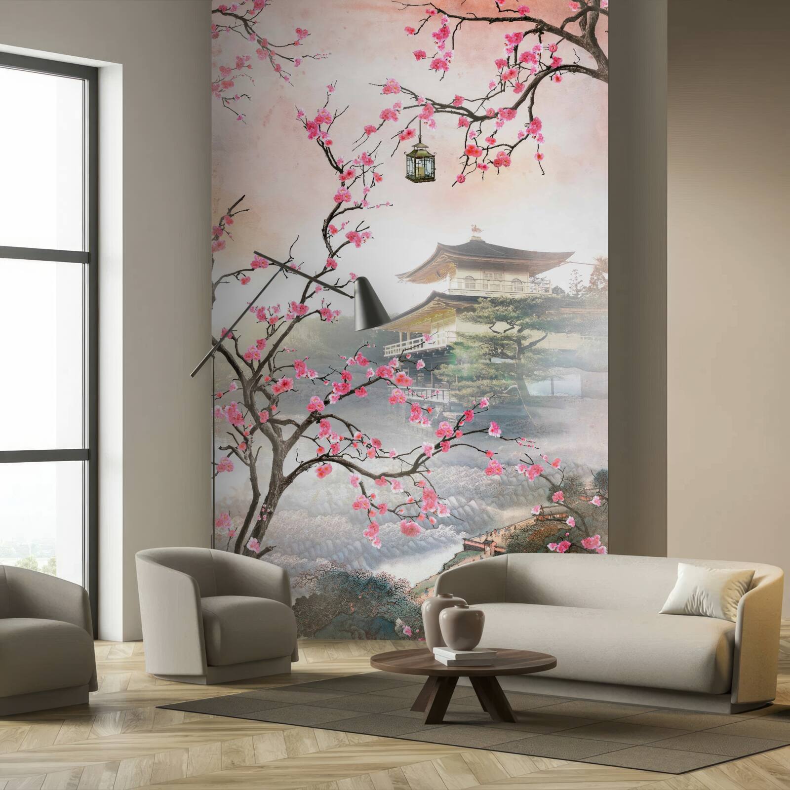 Fototapeta sakura kwitnąca w środowisku miejskim