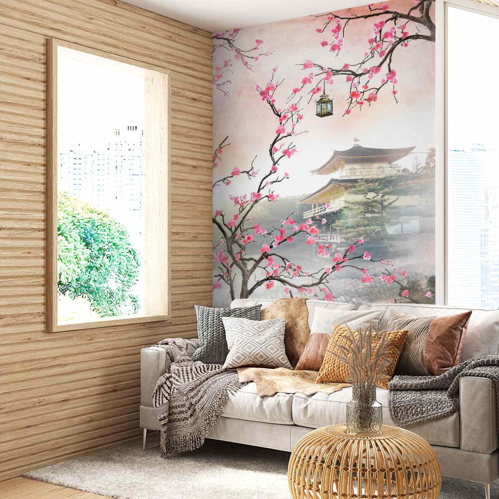 Fototapeta sakura kwitnąca w środowisku miejskim