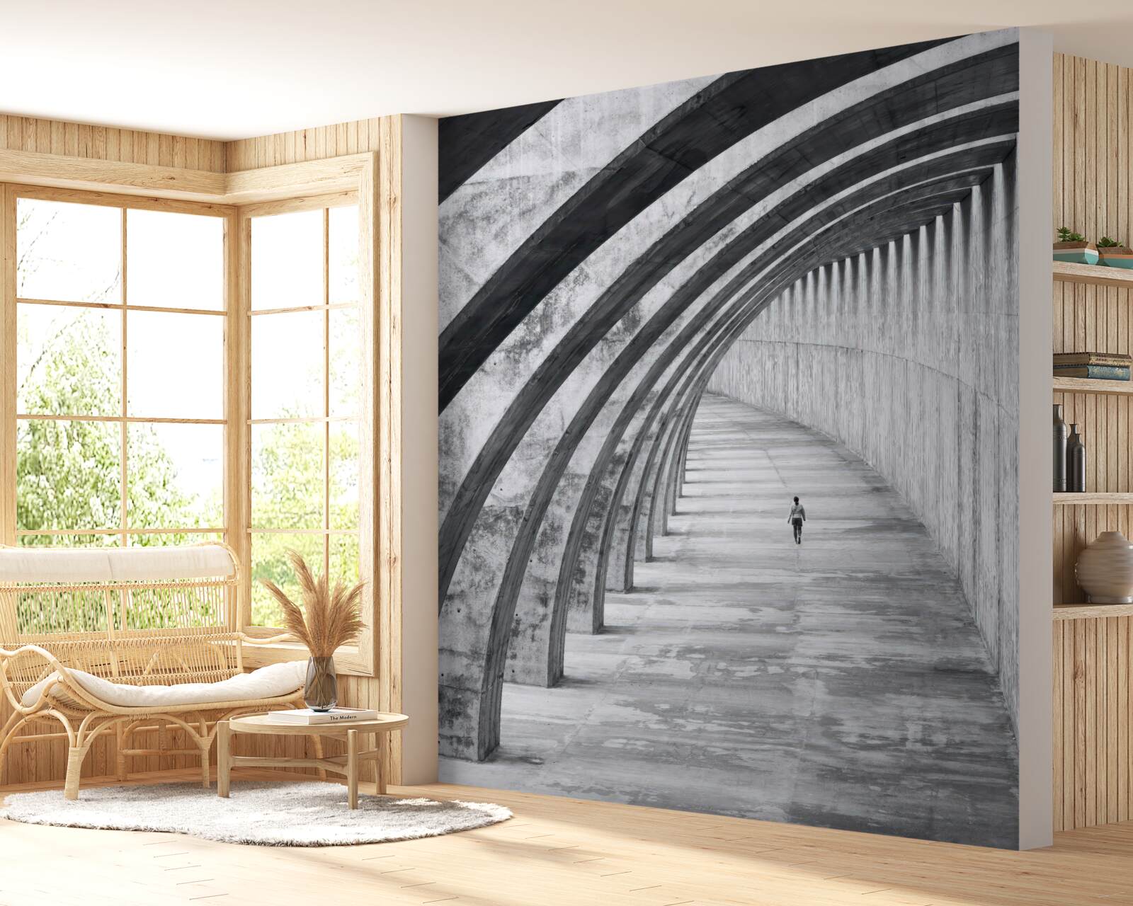 Fototapeta jednostka przed majestatycznymi ścianami budowli