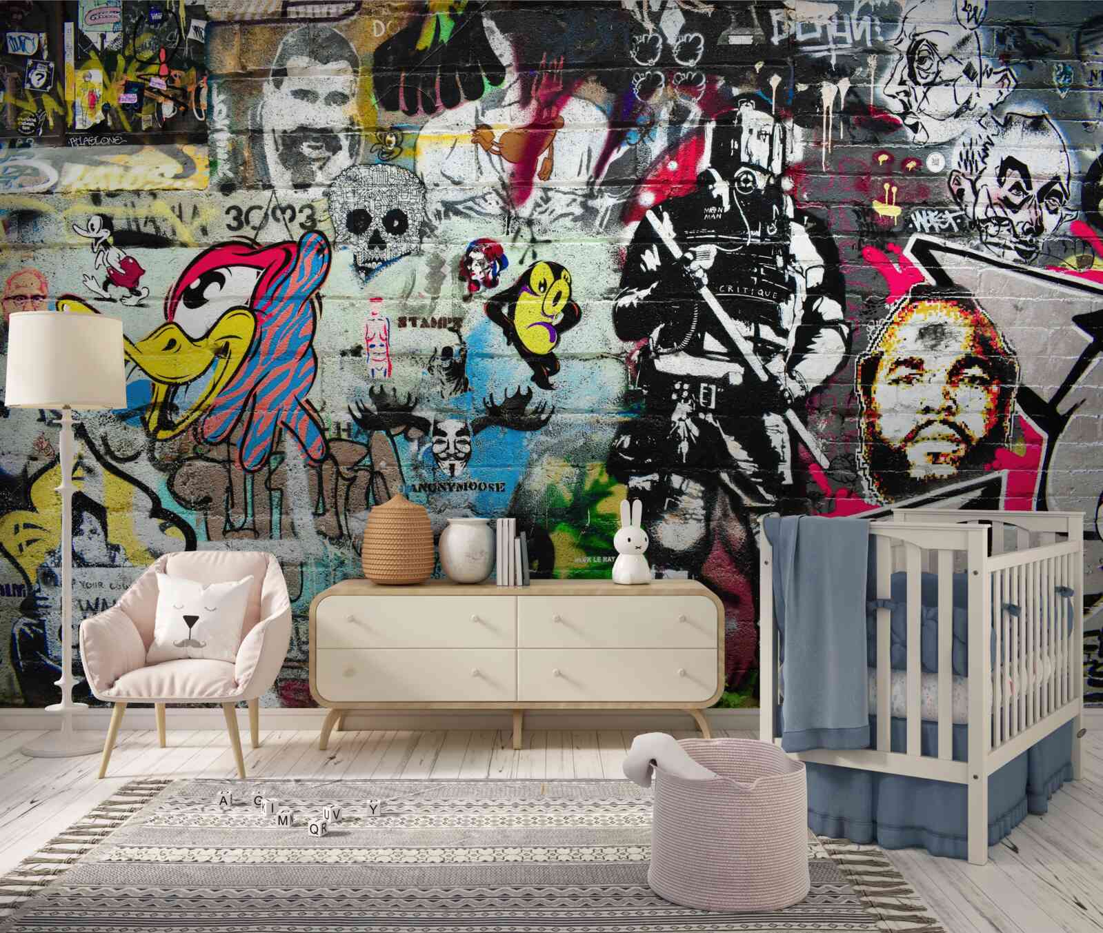 Fototapeta Ściana ozdobiona graffiti