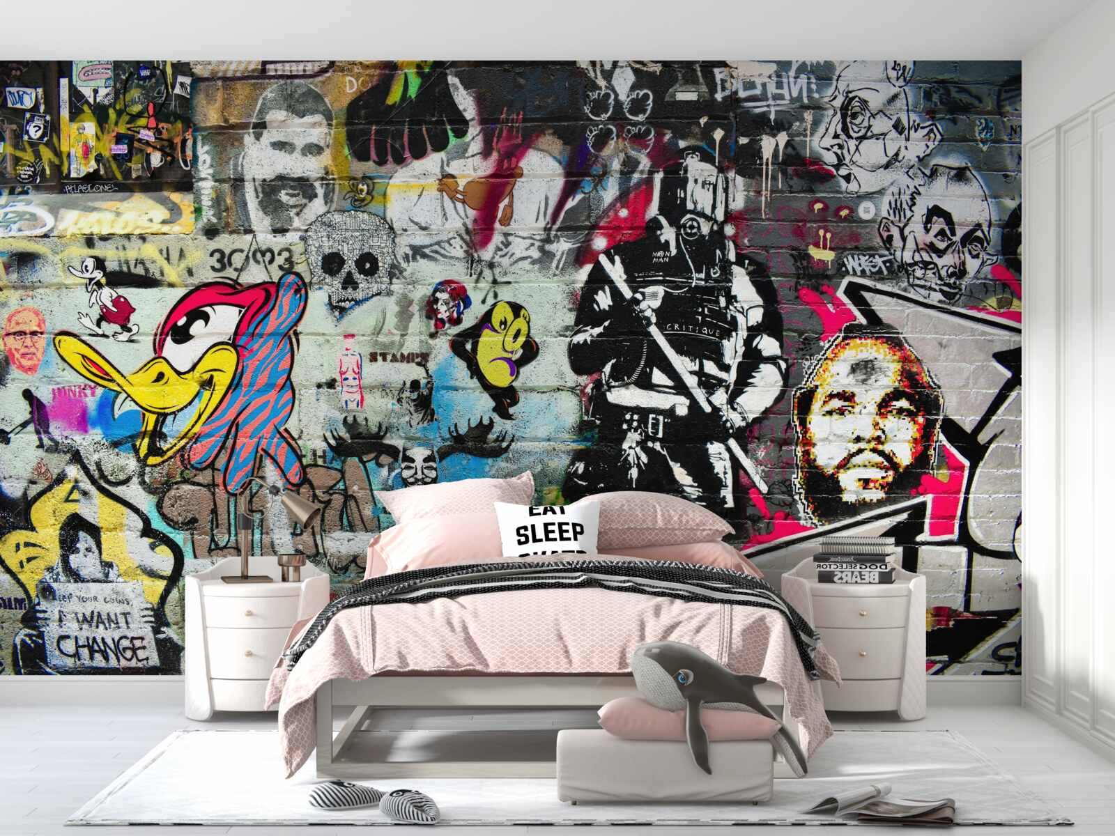 Fototapeta Ściana ozdobiona graffiti