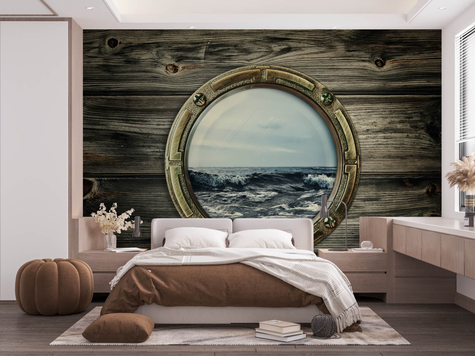 Fototapeta okno kabiny wychodzi na ocean