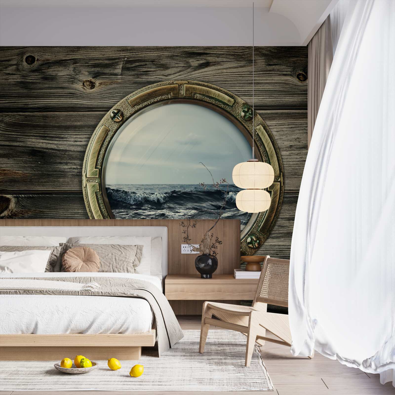 Fototapeta okno kabiny wychodzi na ocean