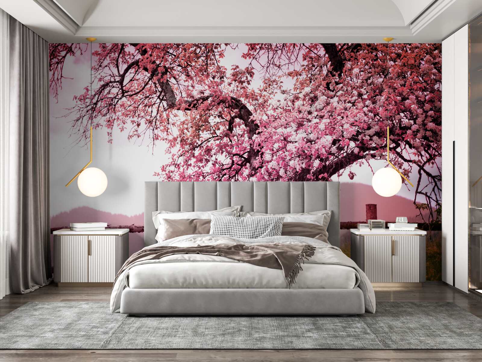 Fototapeta kwitnące drzewo sakura