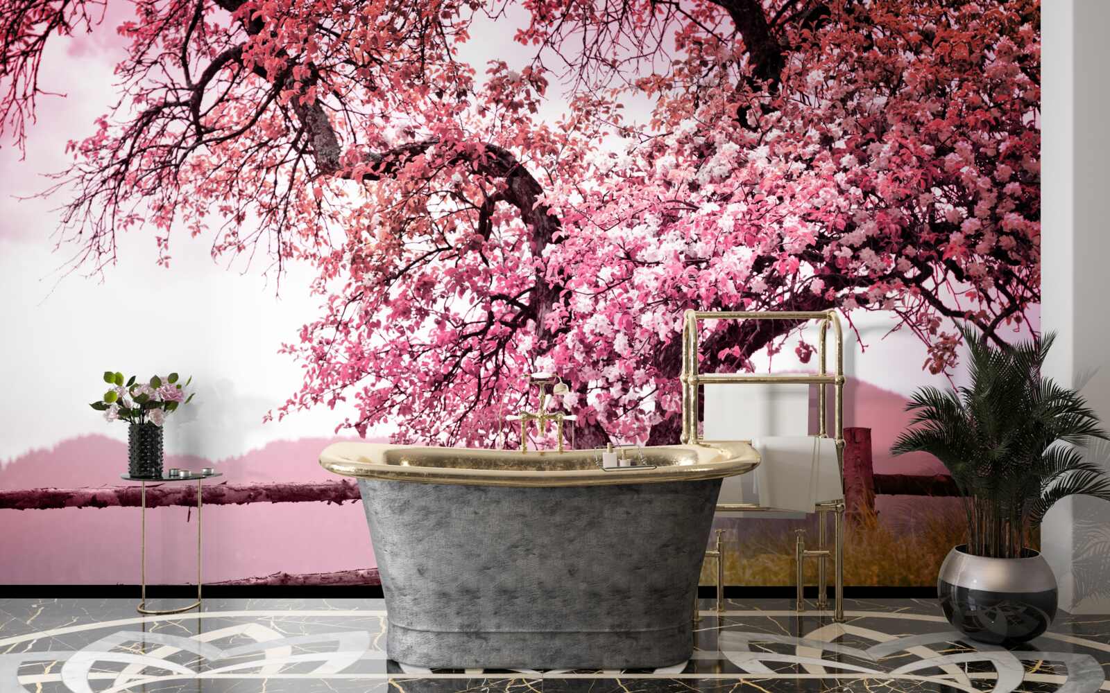 Fototapeta kwitnące drzewo sakura