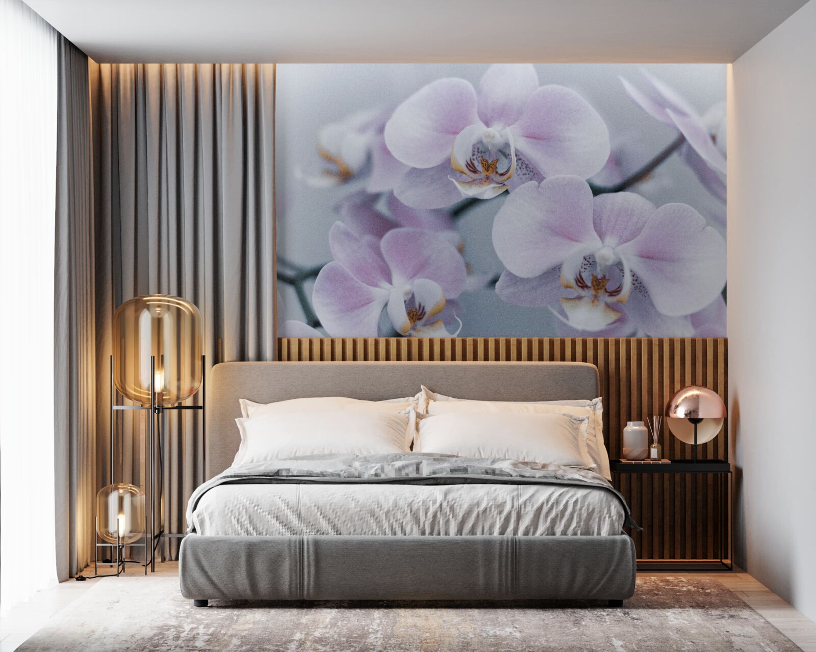 Fototapeta duże kwiaty orchidei