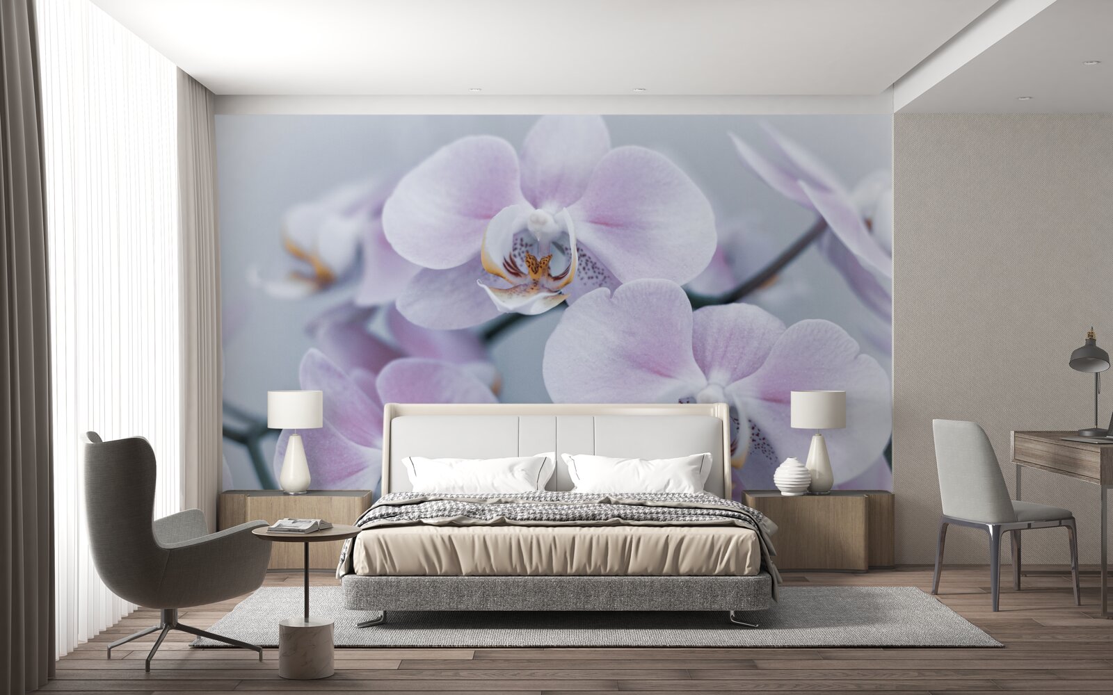 Fototapeta duże kwiaty orchidei