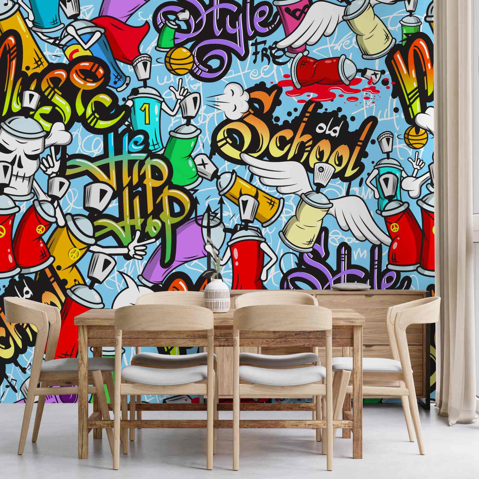 Fototapeta graffiti w różnych kolorach