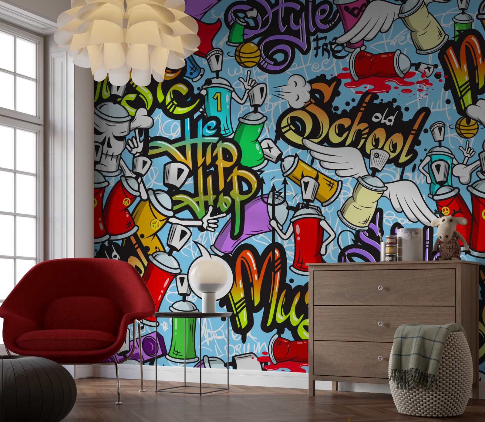 Fototapeta graffiti w różnych kolorach