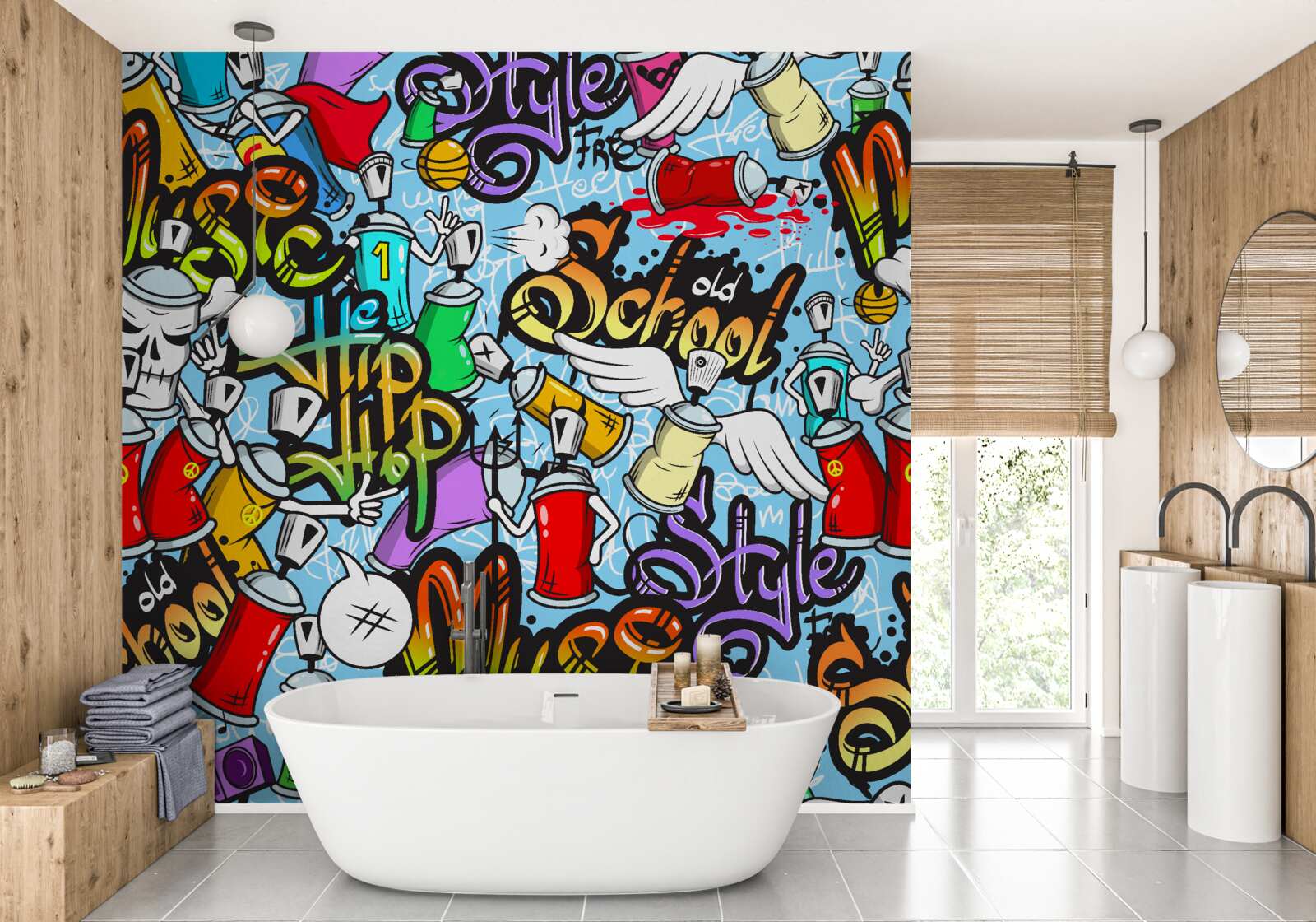 Fototapeta graffiti w różnych kolorach