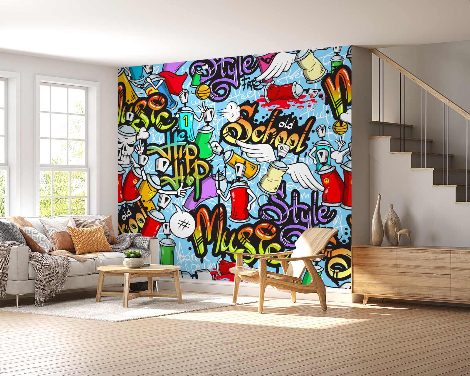Fototapeta graffiti w różnych kolorach