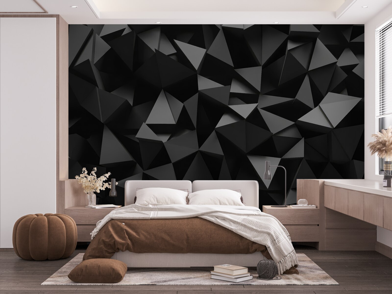 Fototapeta geometryczne kształty w kolorze czarnym