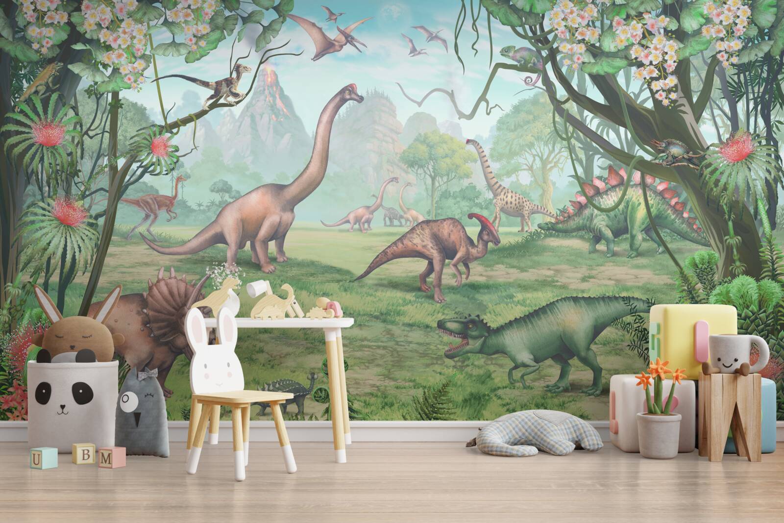 Fototapeta chodzące dinozaury