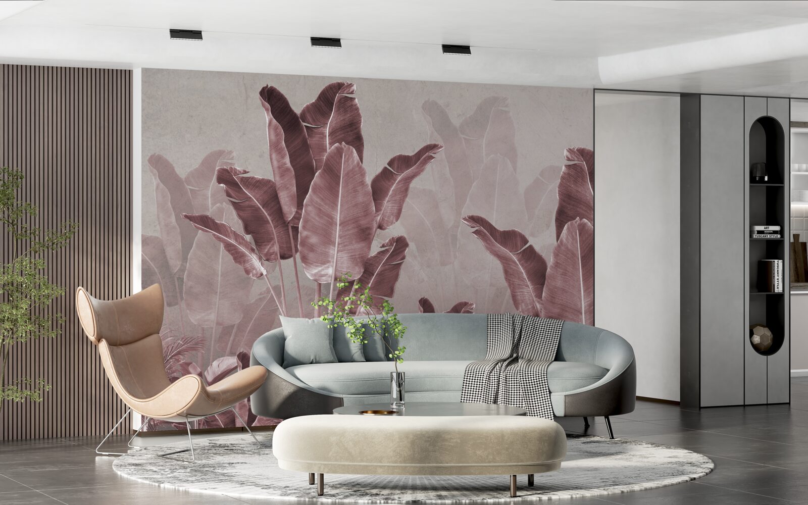 Fototapeta wysokie liście palm są czerwone
