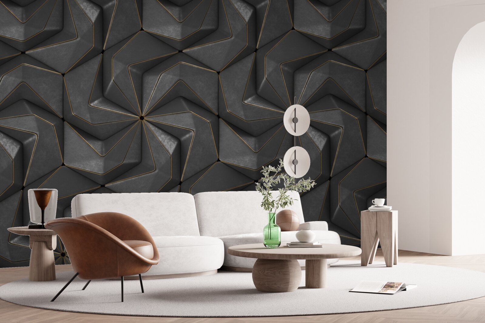 Fototapeta tło czarnych kształtów geometrycznych