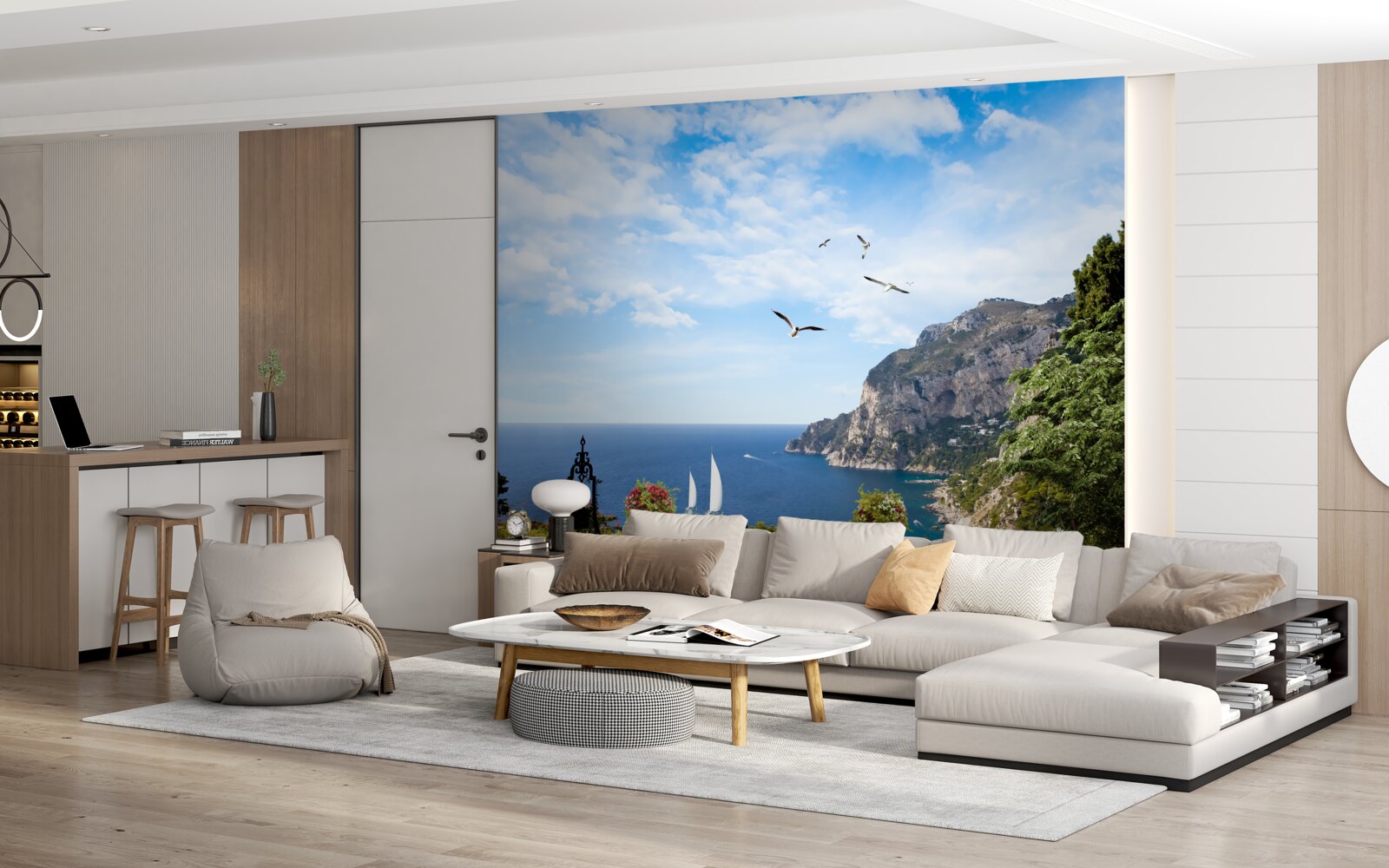 Fototapeta ocean i góry w krajobrazie