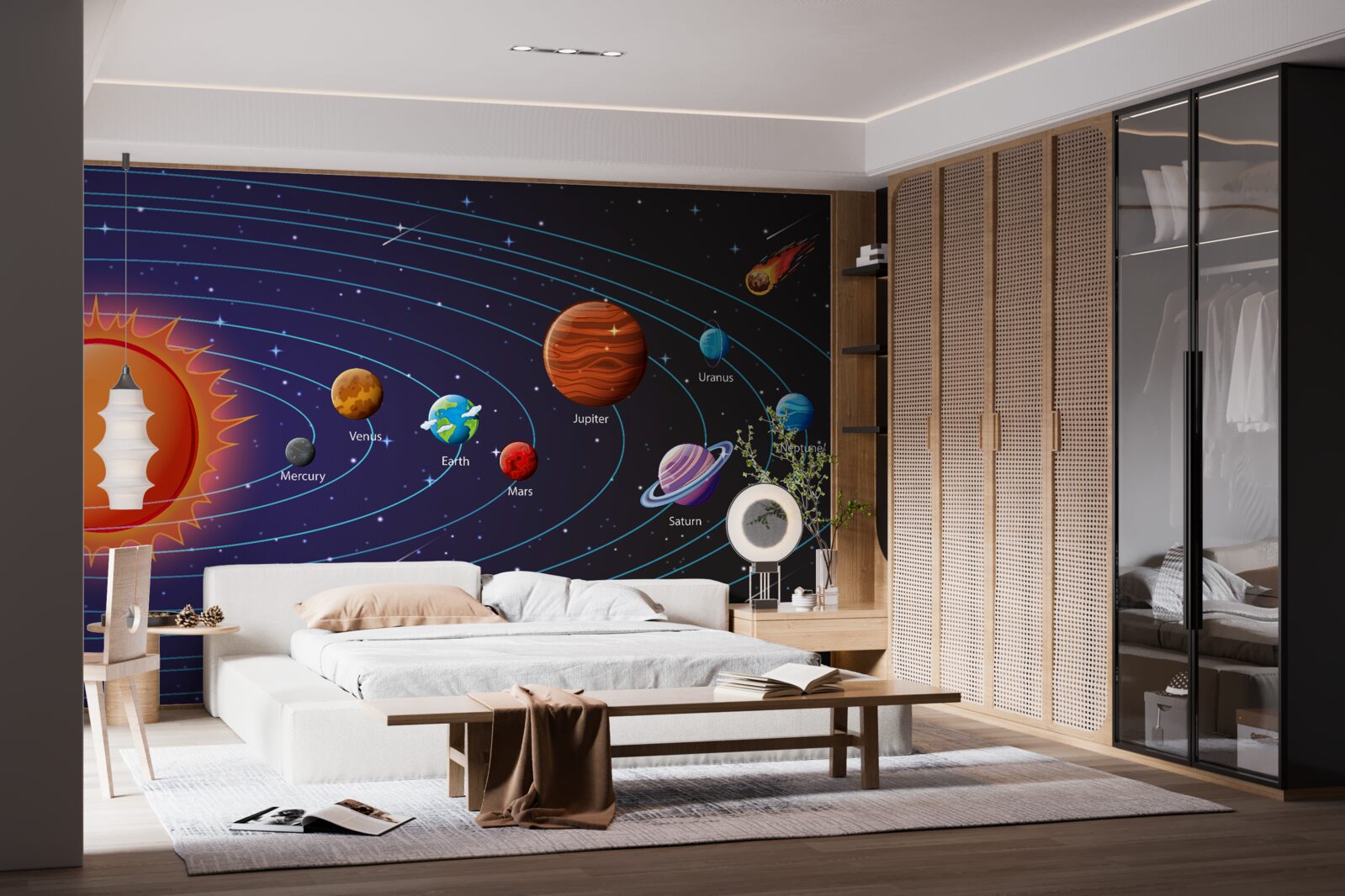 Fototapeta sekwencja planet w przestrzeni