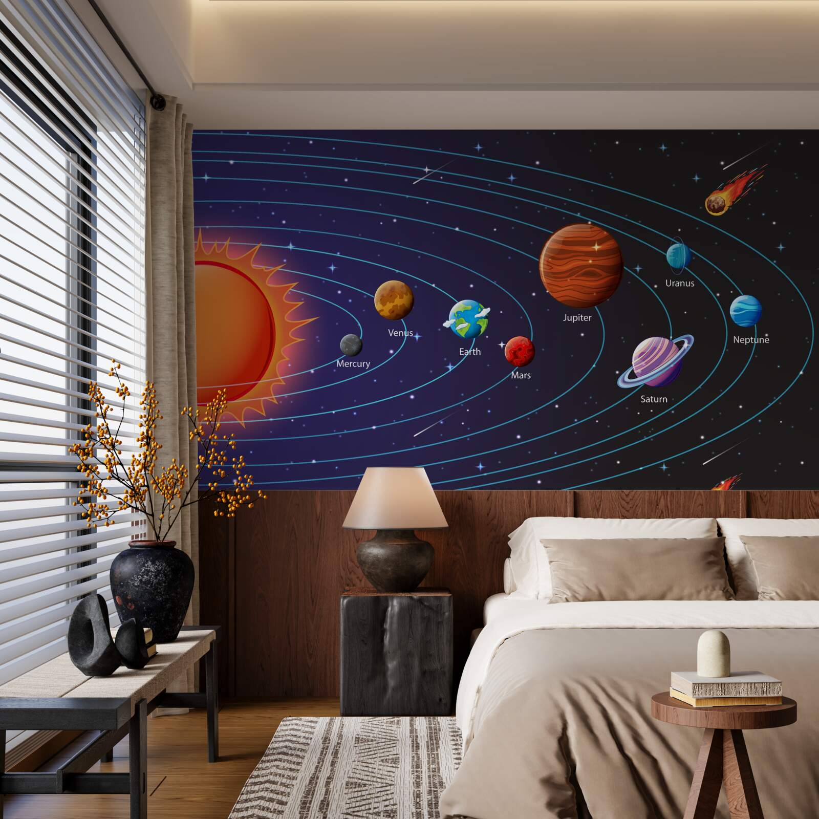 Fototapeta sekwencja planet w przestrzeni