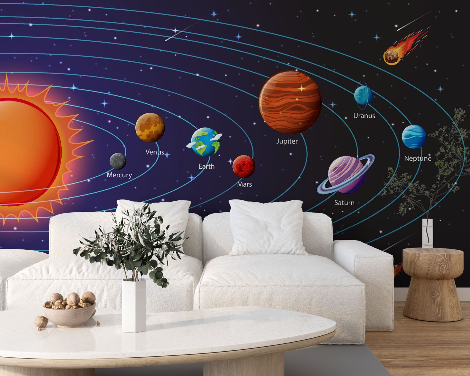 Fototapeta sekwencja planet w przestrzeni