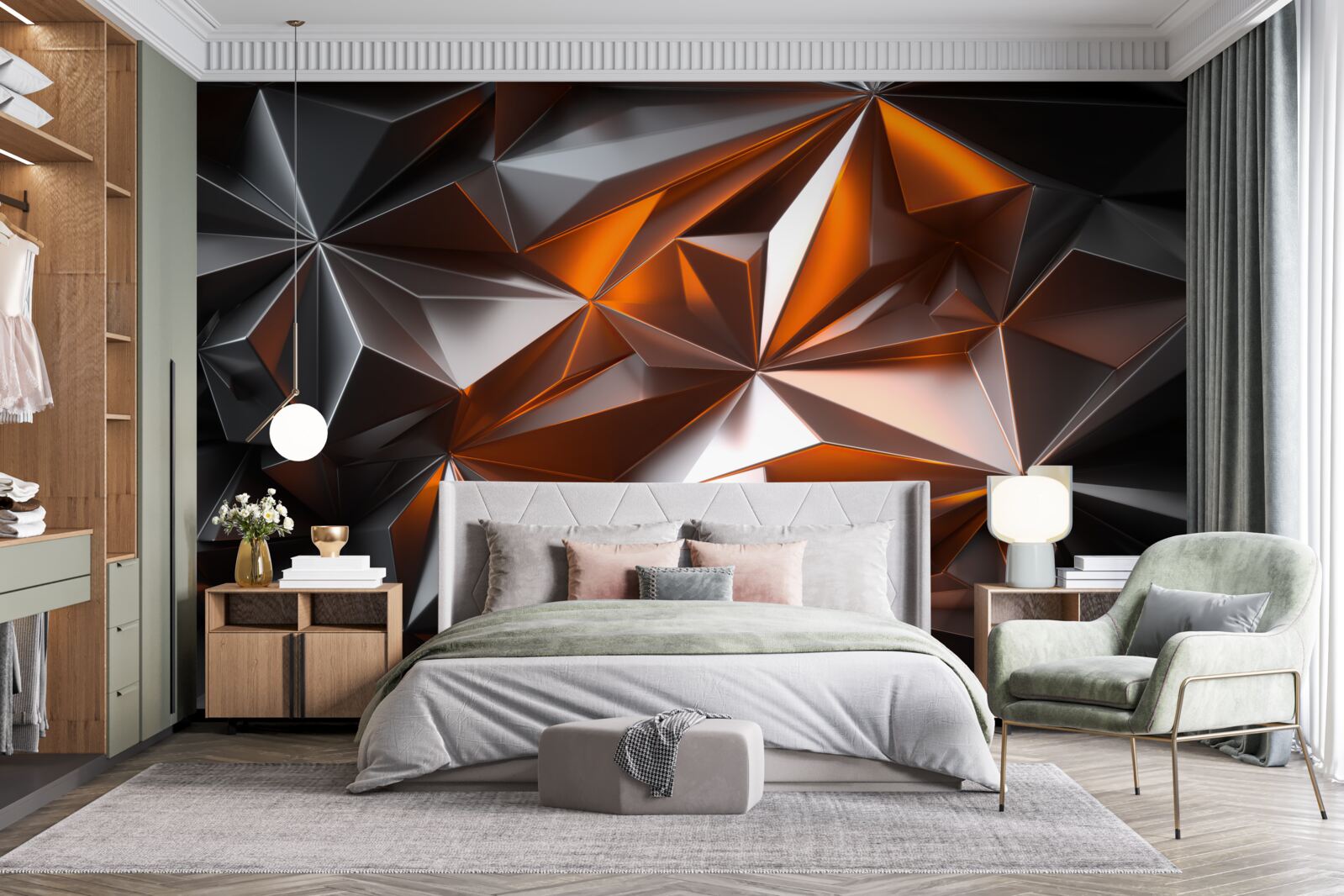 Fototapeta geometria yantry na ciemnym tle