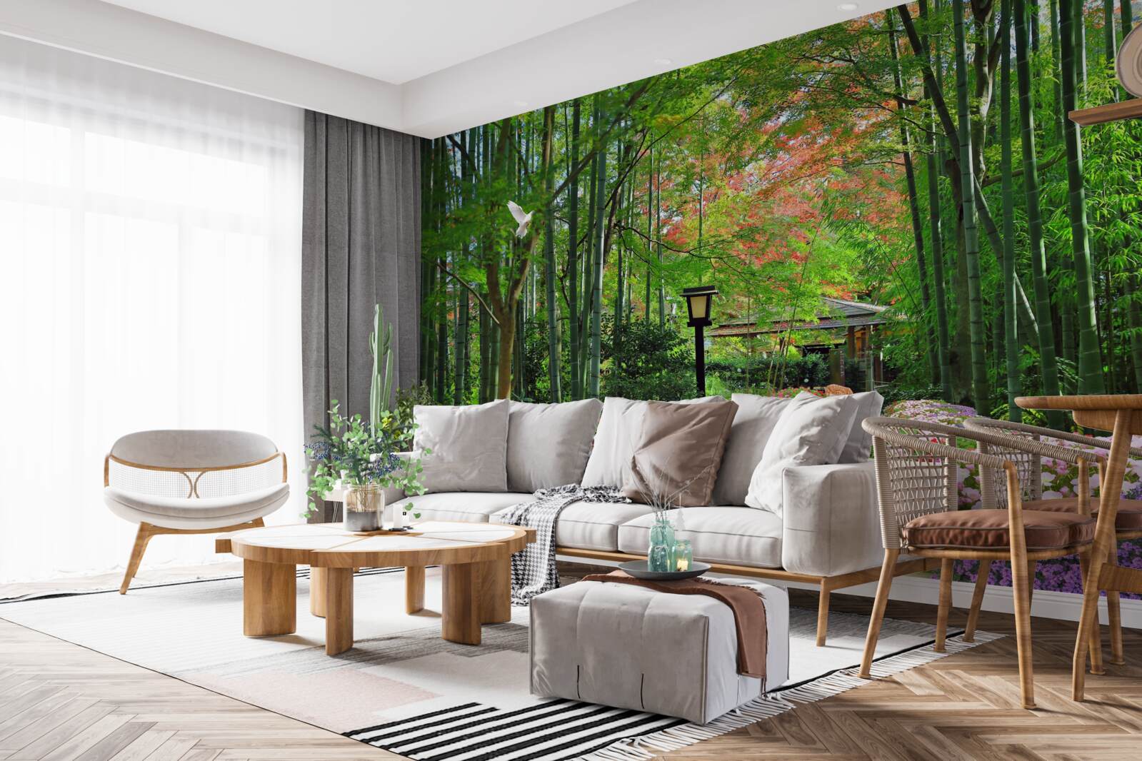 Fototapeta zdjęcie lasu z zielenią i ścieżką