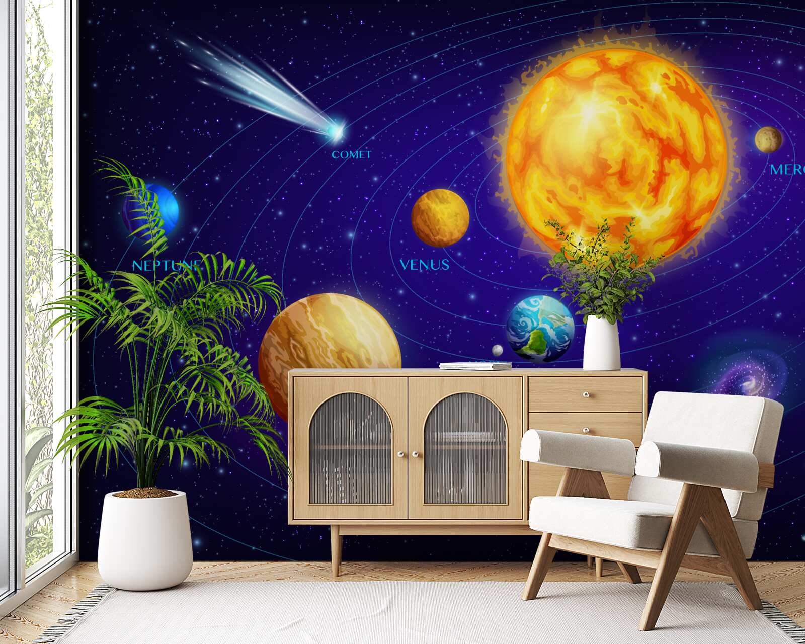 Fototapeta rozmiary planet we wszechświecie