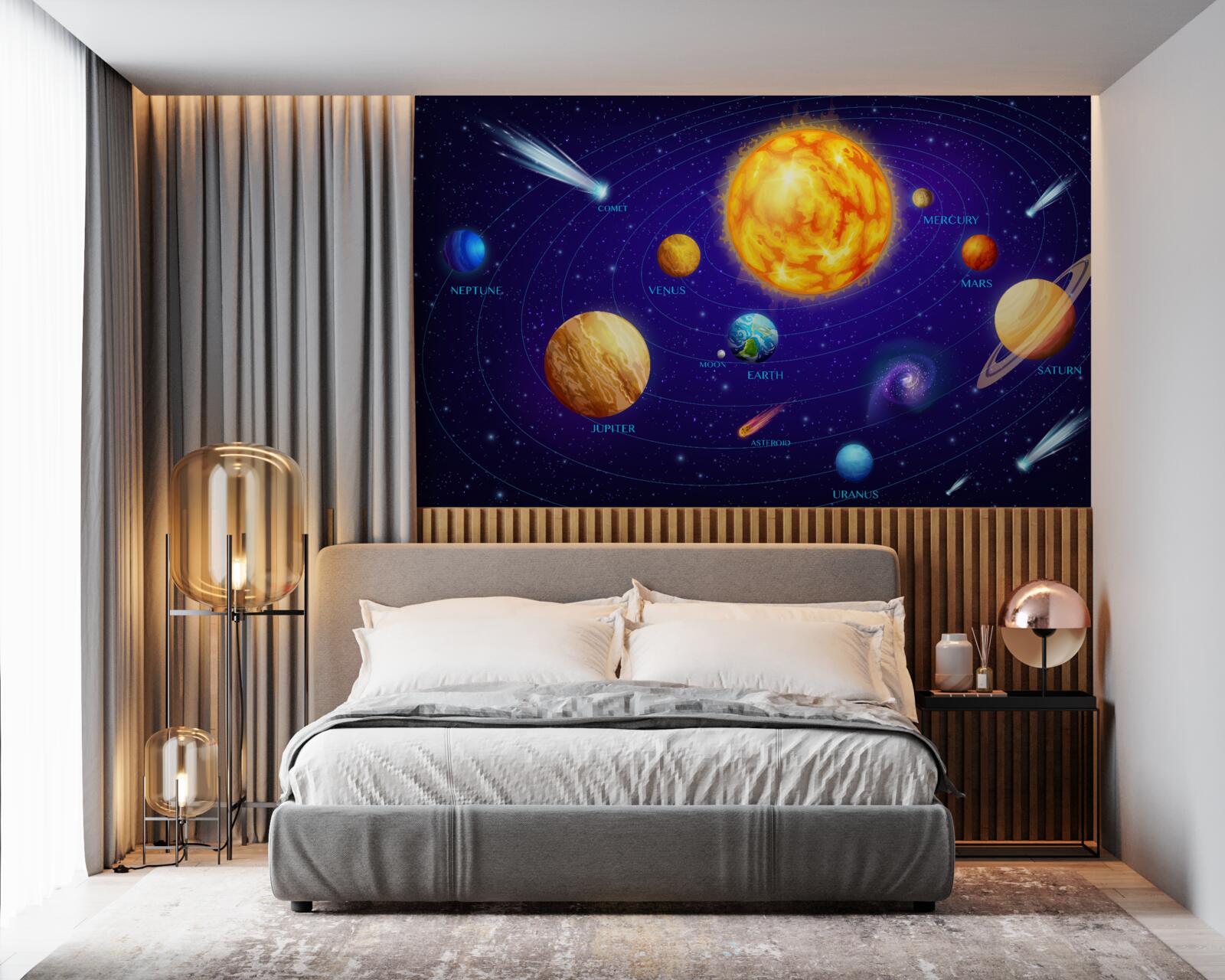 Fototapeta rozmiary planet we wszechświecie