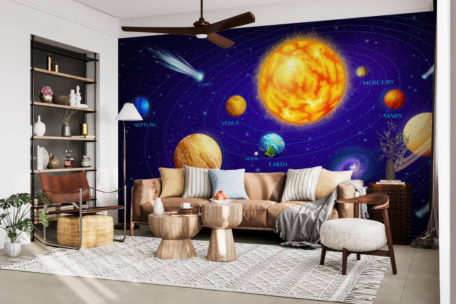 Fototapeta rozmiary planet we wszechświecie