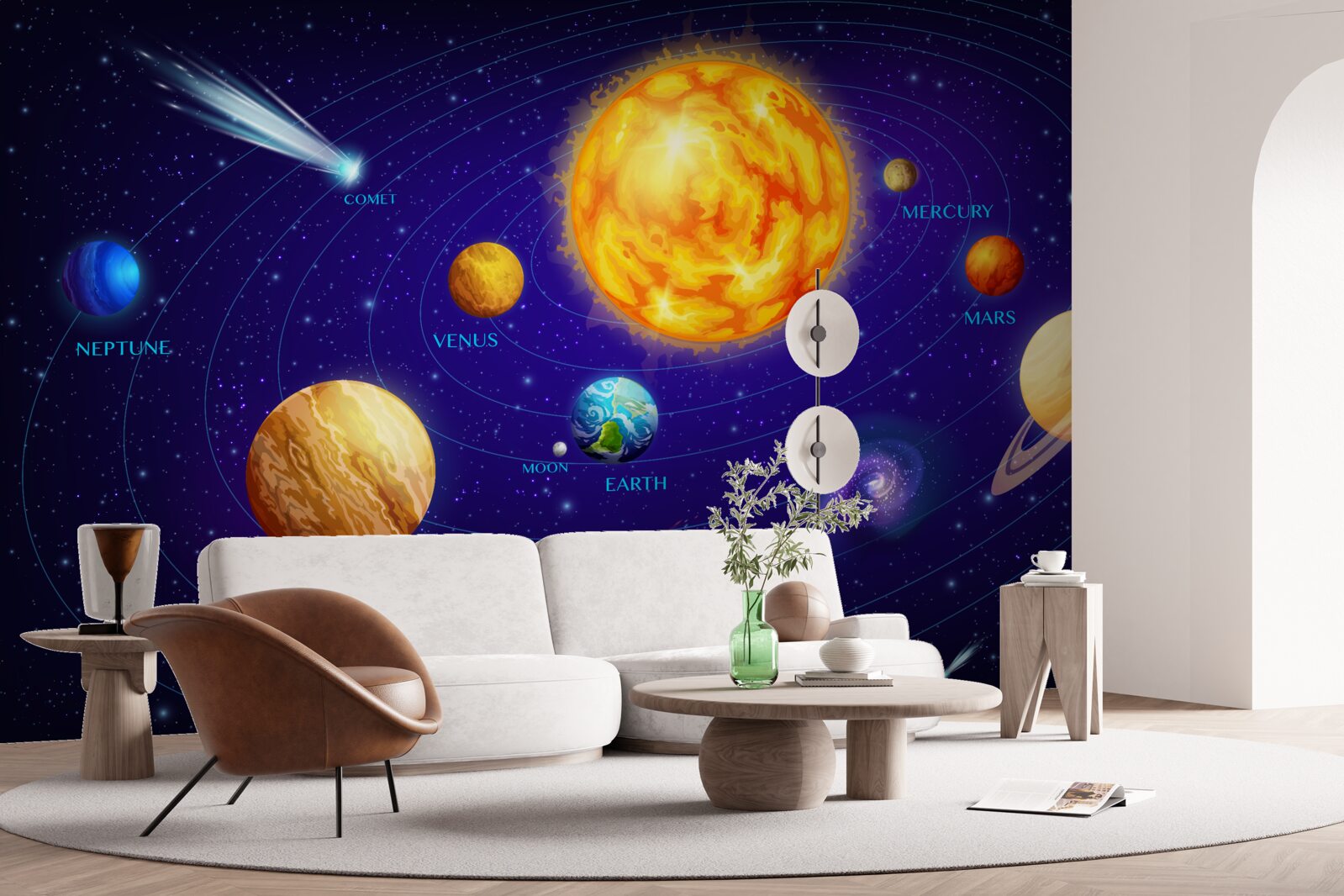 Fototapeta rozmiary planet we wszechświecie