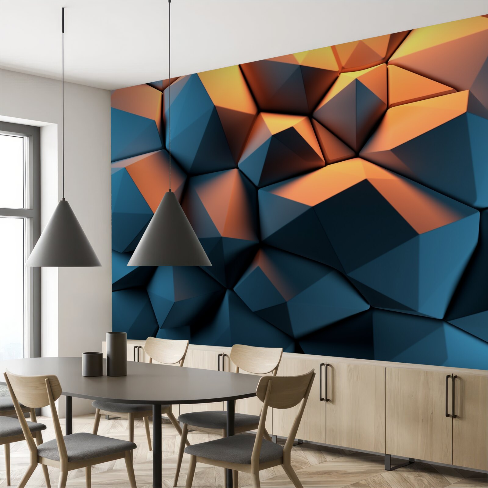 Fototapeta kształty geometryczne 3d