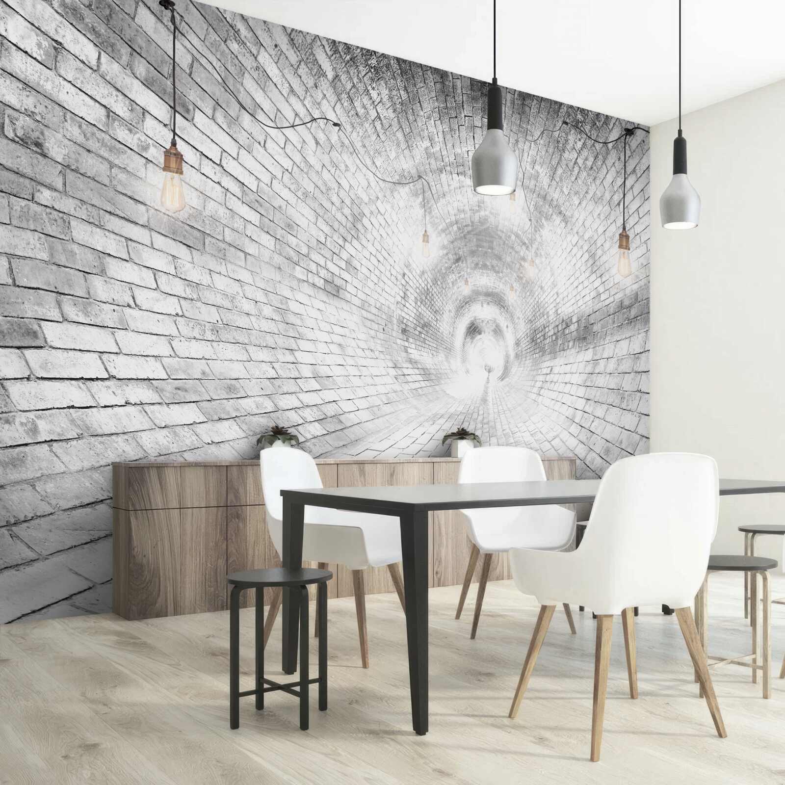 Fototapeta tunel z cegieł, który nie ma końca