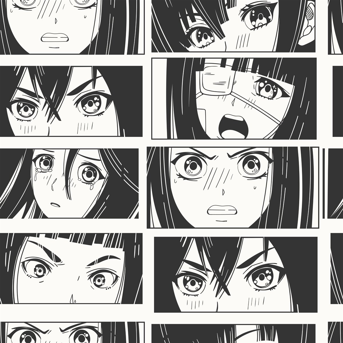 Fototapeta komiks o przeżyciach dziewcząt