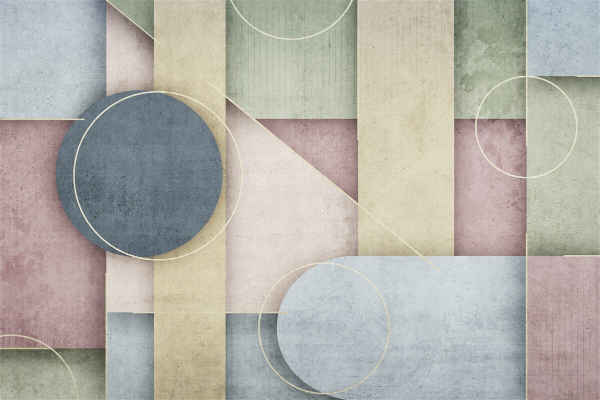 Fototapeta kompozycja z elementami geometrycznymi