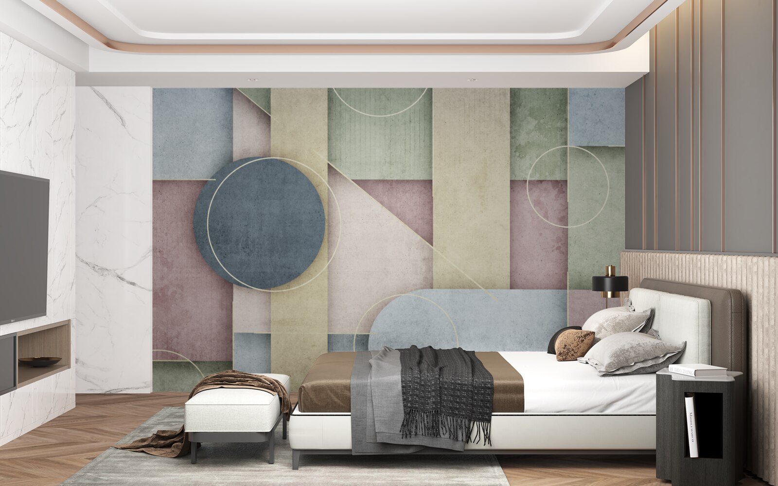 Fototapeta kompozycja z elementami geometrycznymi