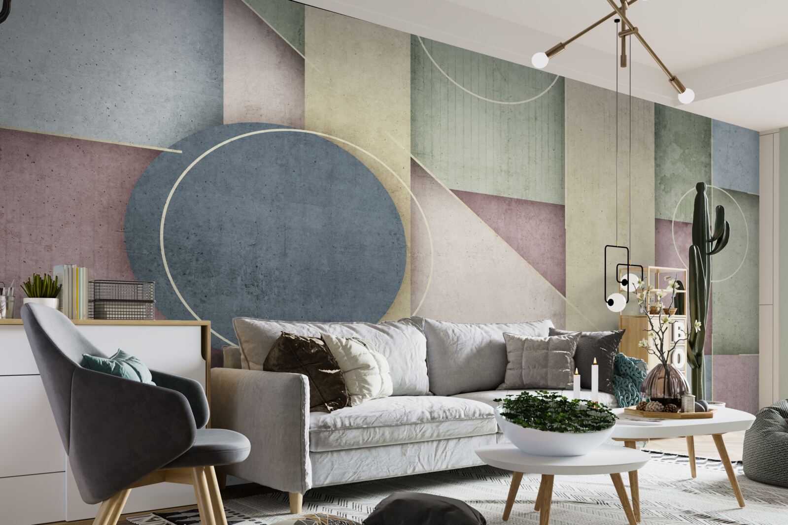 Fototapeta kompozycja z elementami geometrycznymi