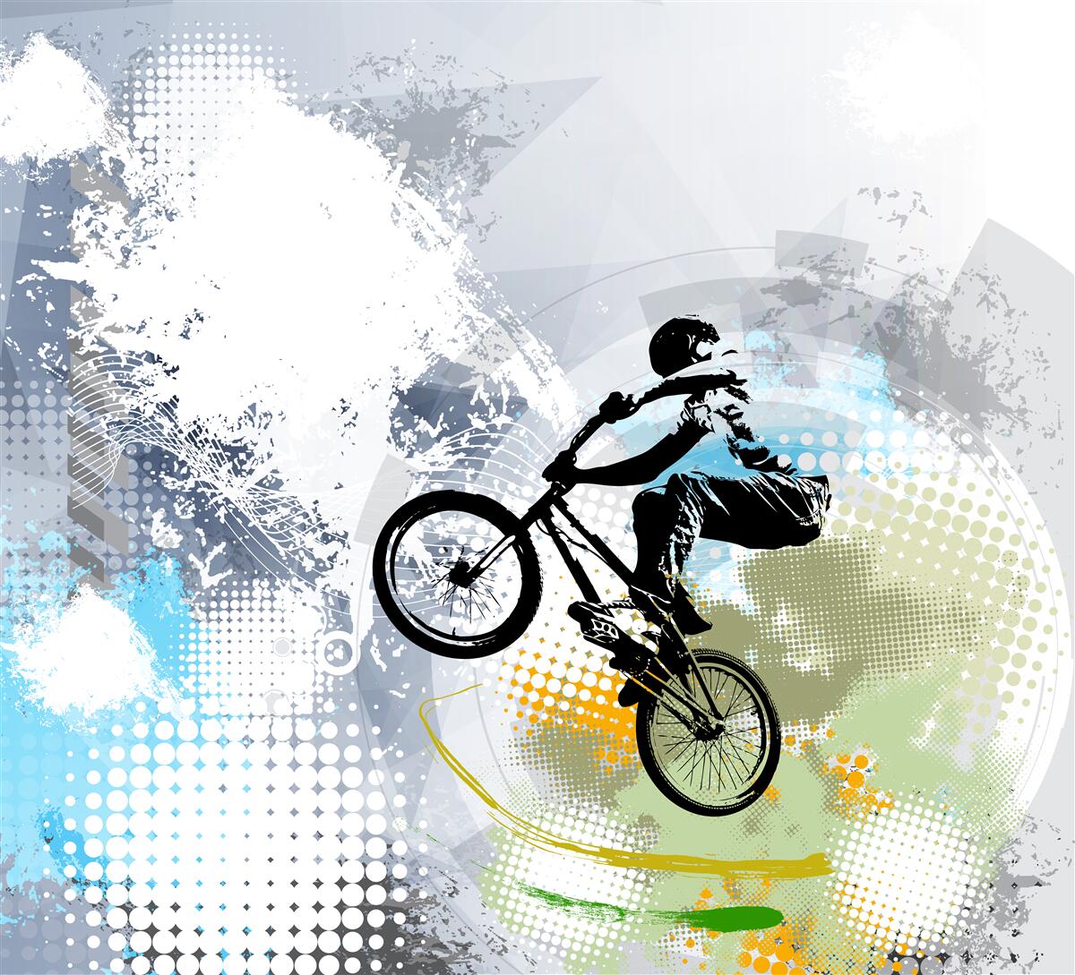Fototapeta graffiti motocyklisty