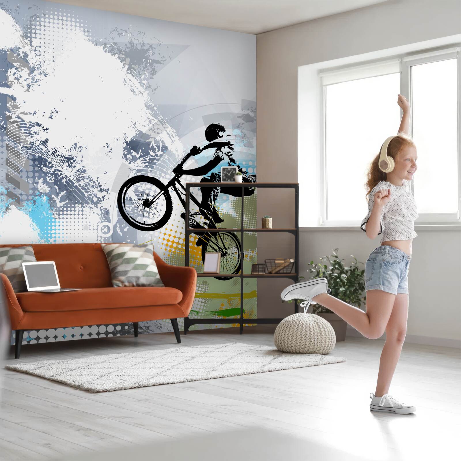 Fototapeta graffiti motocyklisty