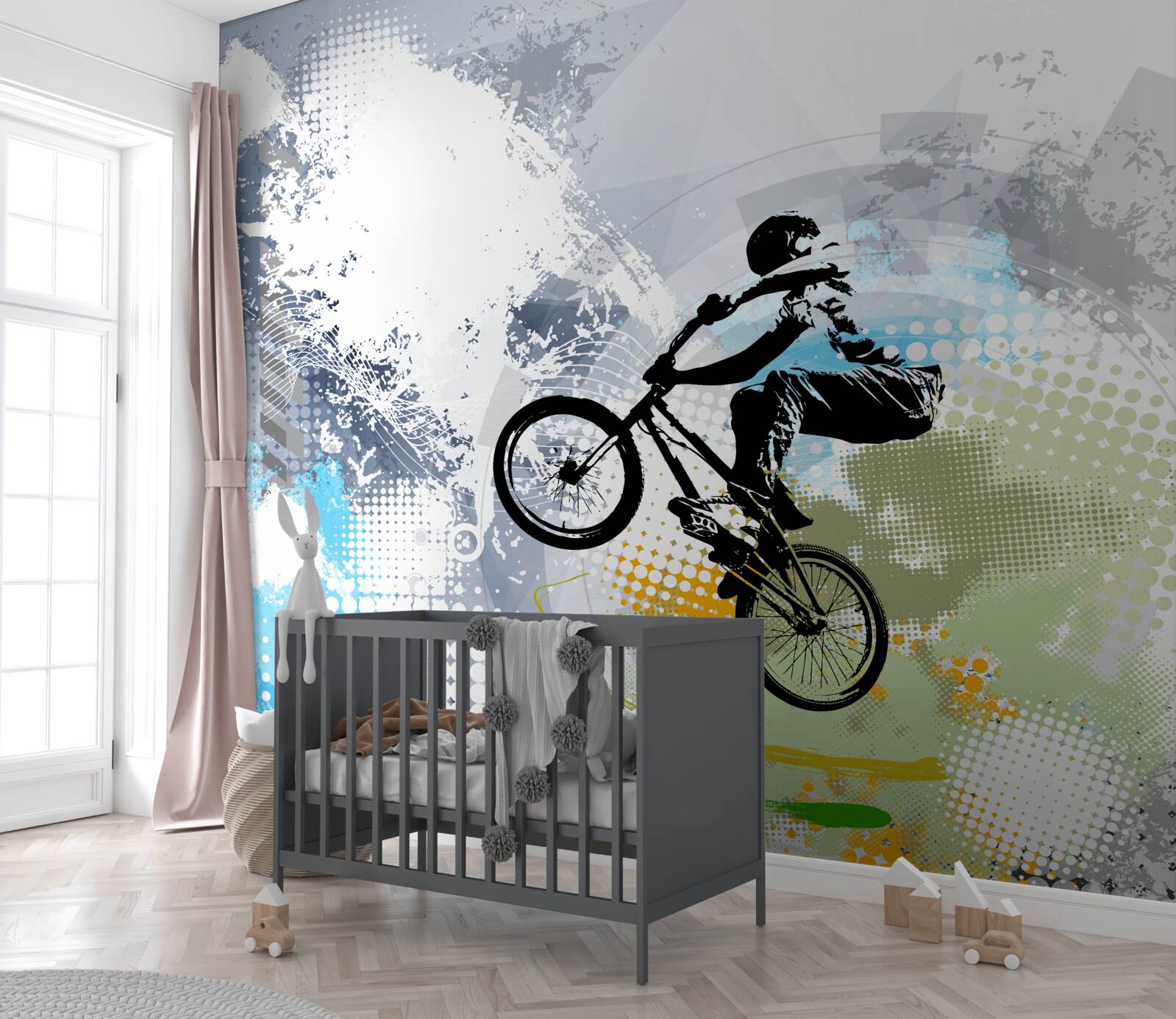 Fototapeta graffiti motocyklisty