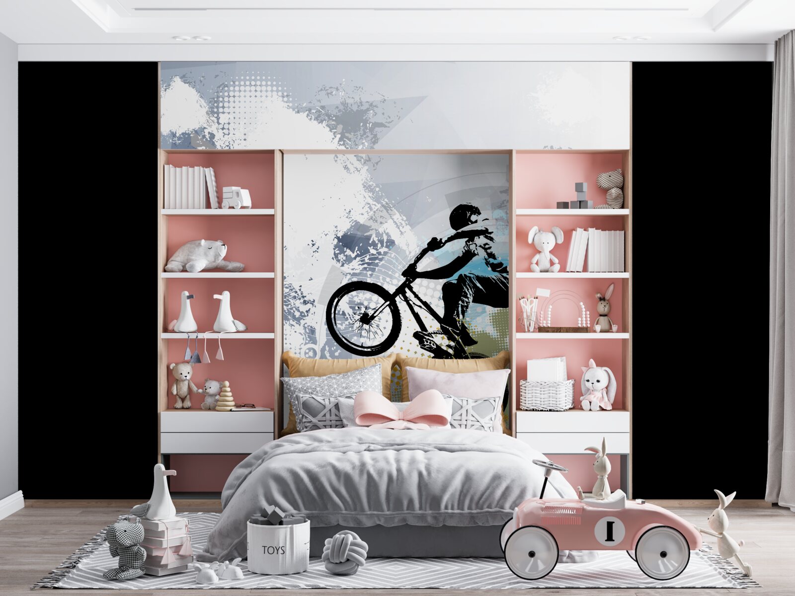 Fototapeta graffiti motocyklisty