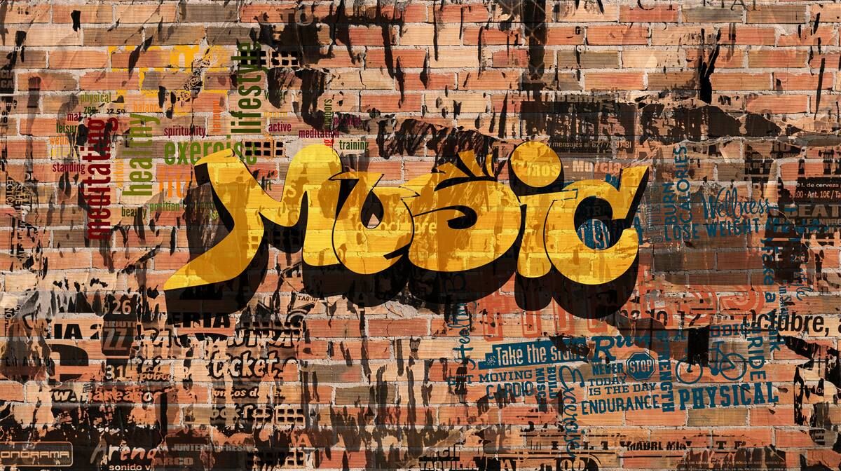 Fototapeta graffiti w dźwiękach