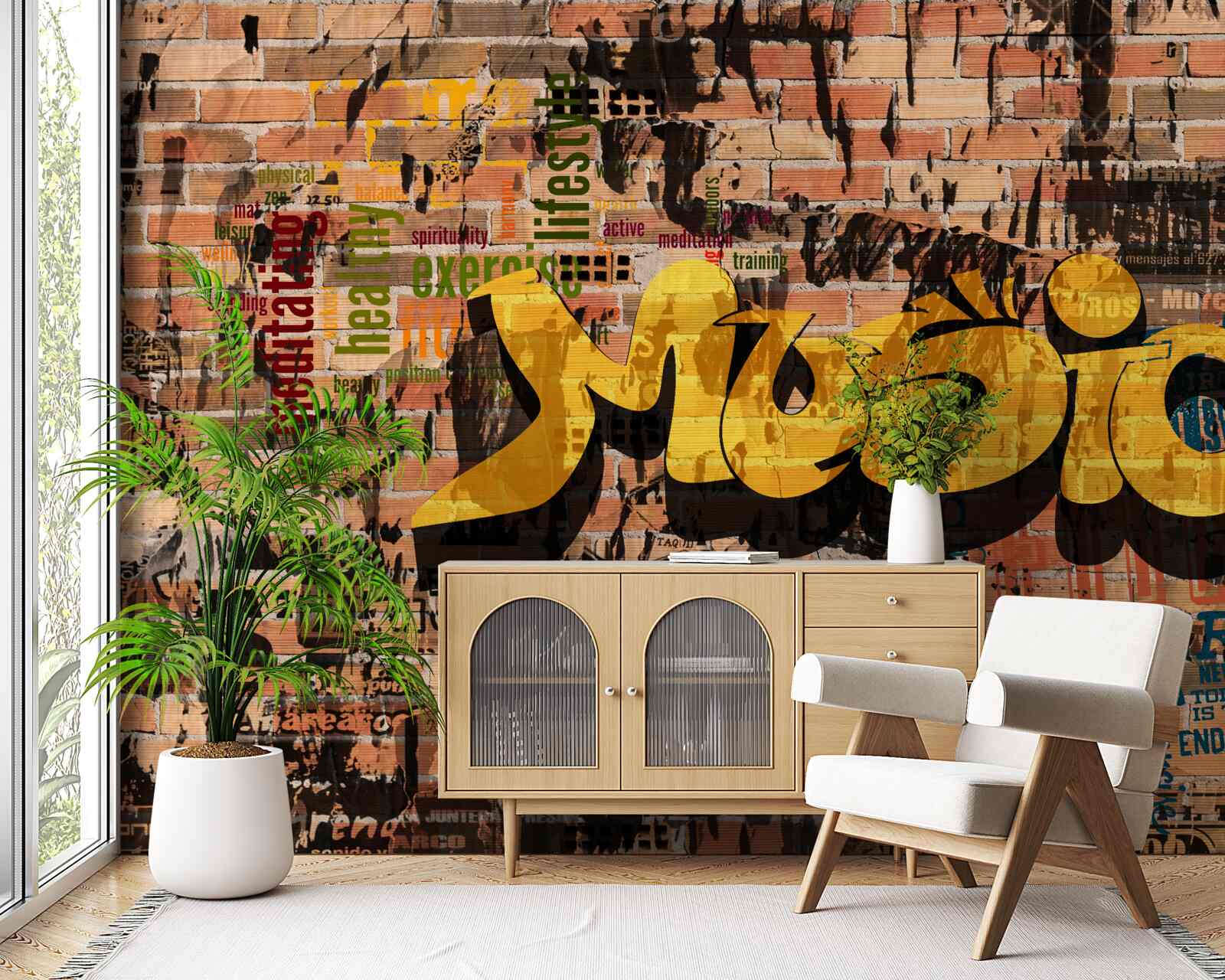 Fototapeta graffiti w dźwiękach