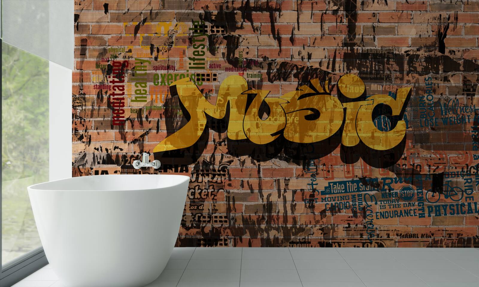 Fototapeta graffiti w dźwiękach