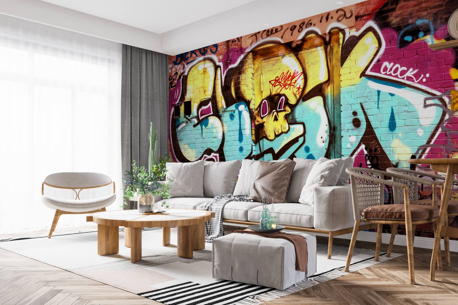 Fototapeta graffiti z jasnym napisem
